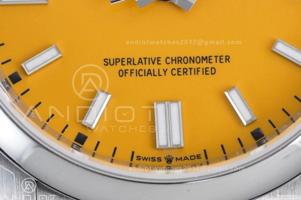 1:1 V Yellow Perpetual 126000 Dial VSF Oyster 36mm Best 973 Edition Steel MoistureWicking 904L DD3230 0421